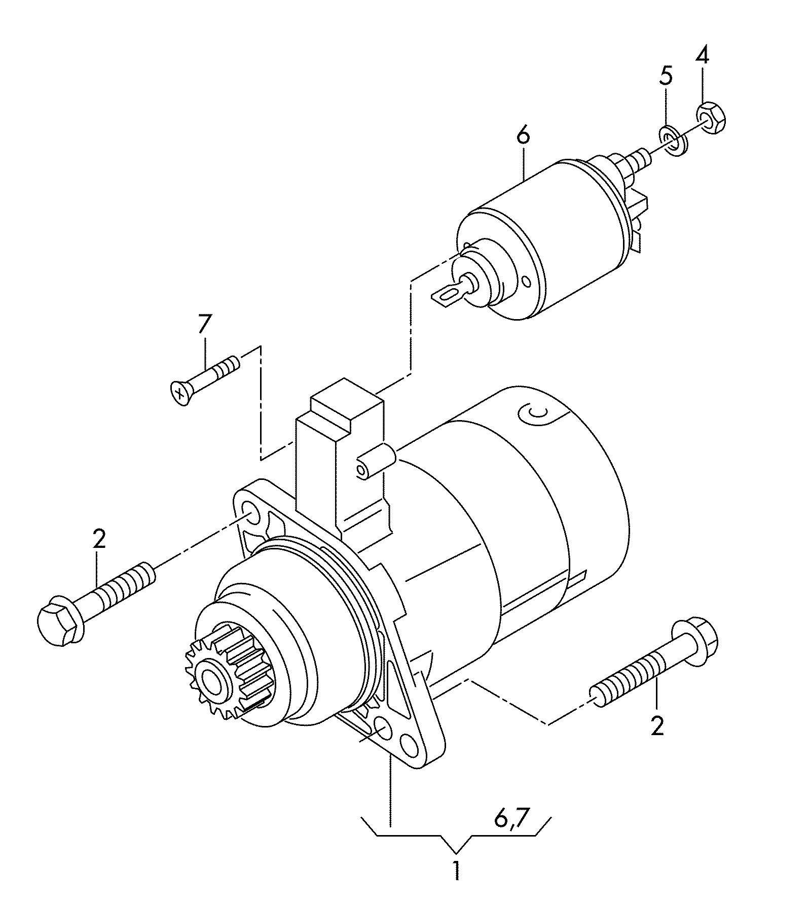 VAG 02M 911 024 X - Starter onlydrive.pro