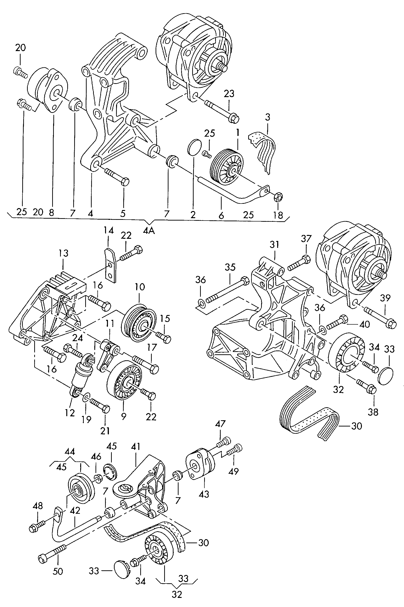 VAG 074260849AE - Connecting and mounting parts for alternator: 1 pcs. onlydrive.pro