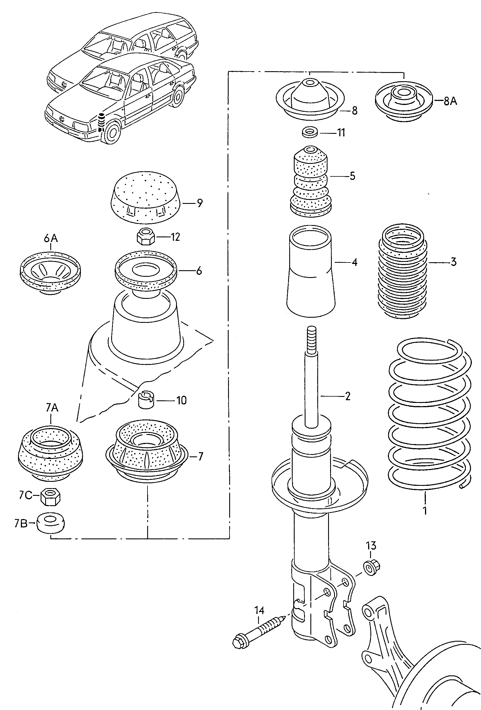 VAG 357 413 031 C - Амортизатор onlydrive.pro