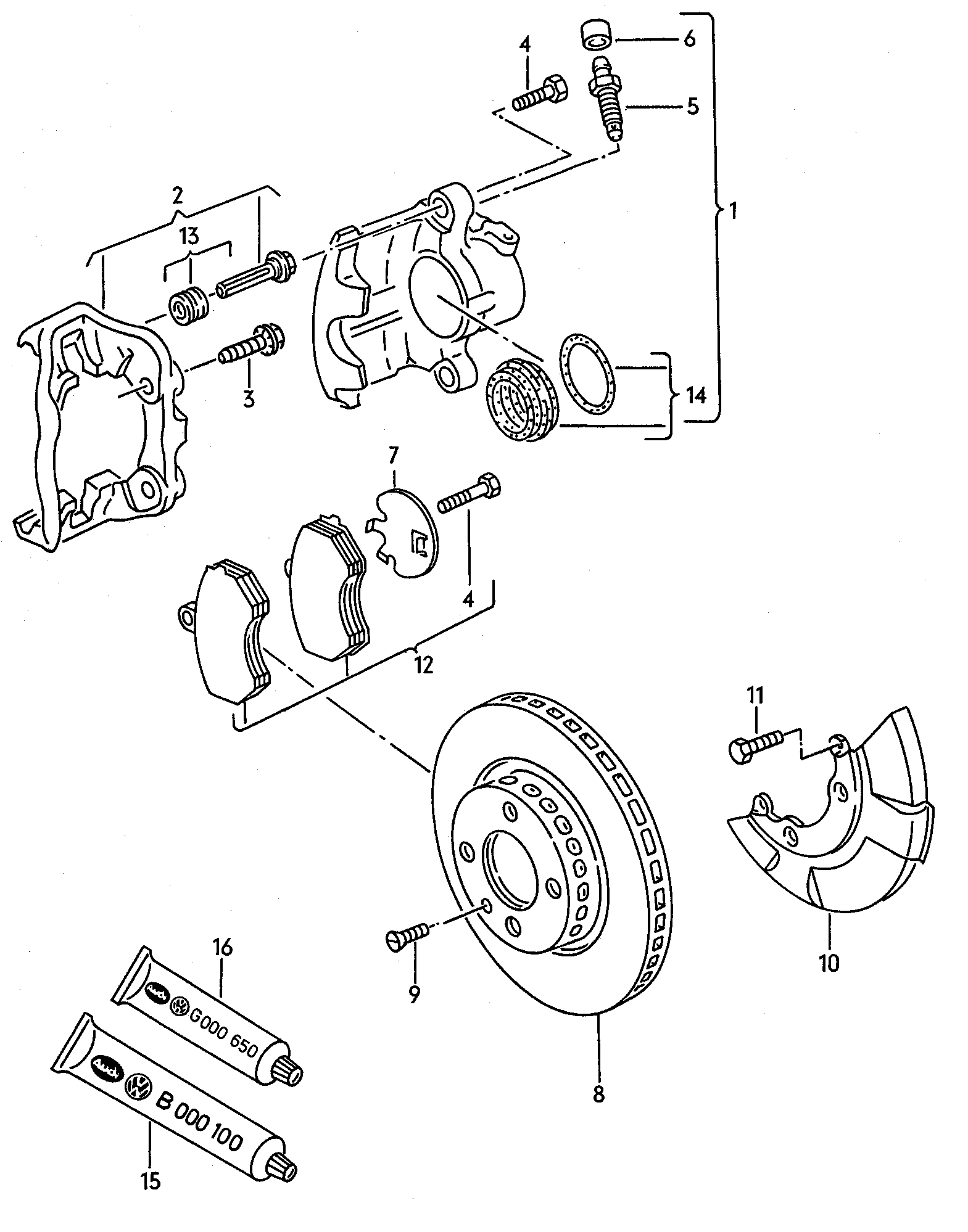 VAG 357 698 480AX - Stabdžių apkaba onlydrive.pro