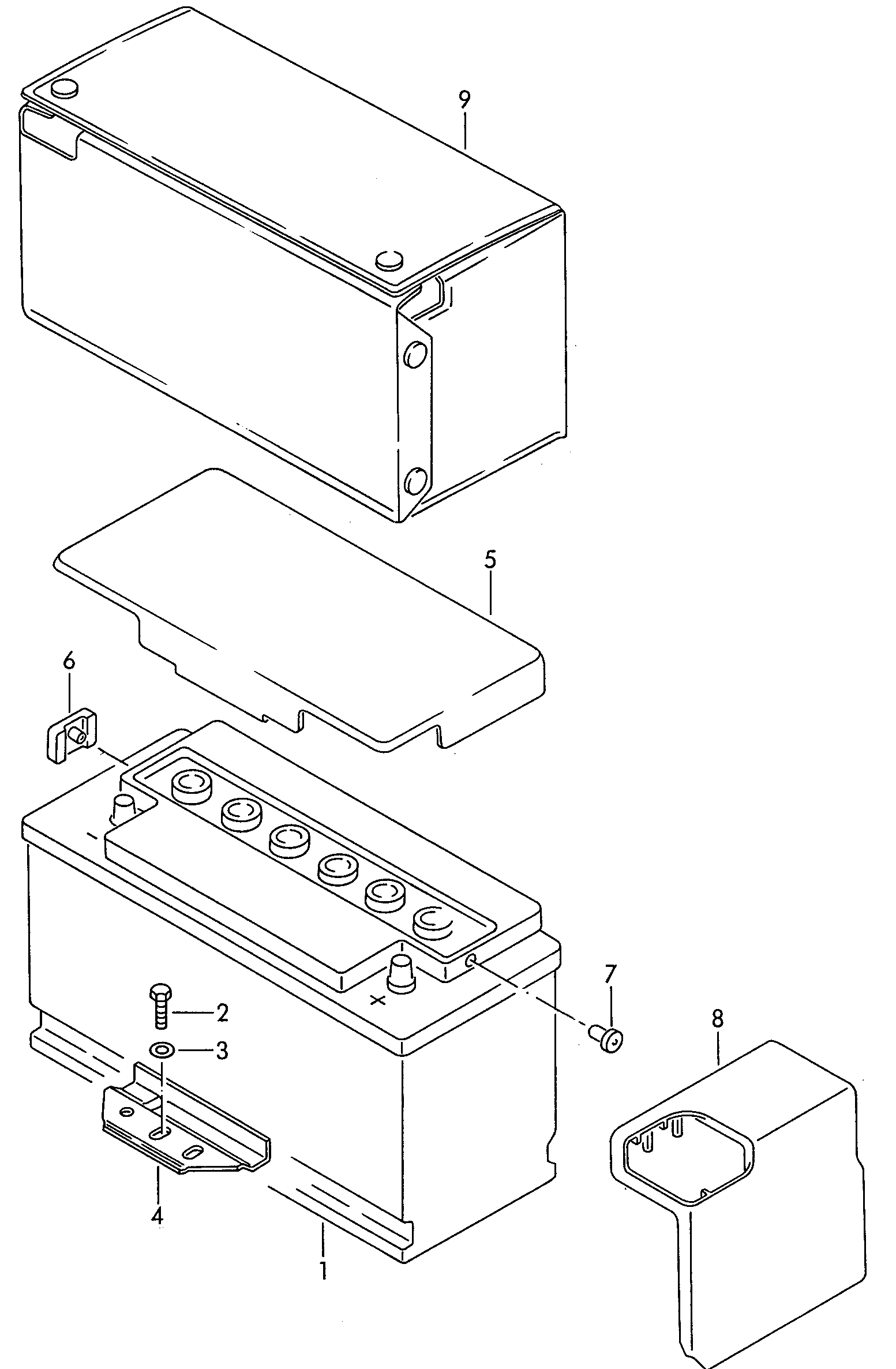 Seat 000 915 105 AA - Battery battery mounting: 1 pcs. onlydrive.pro