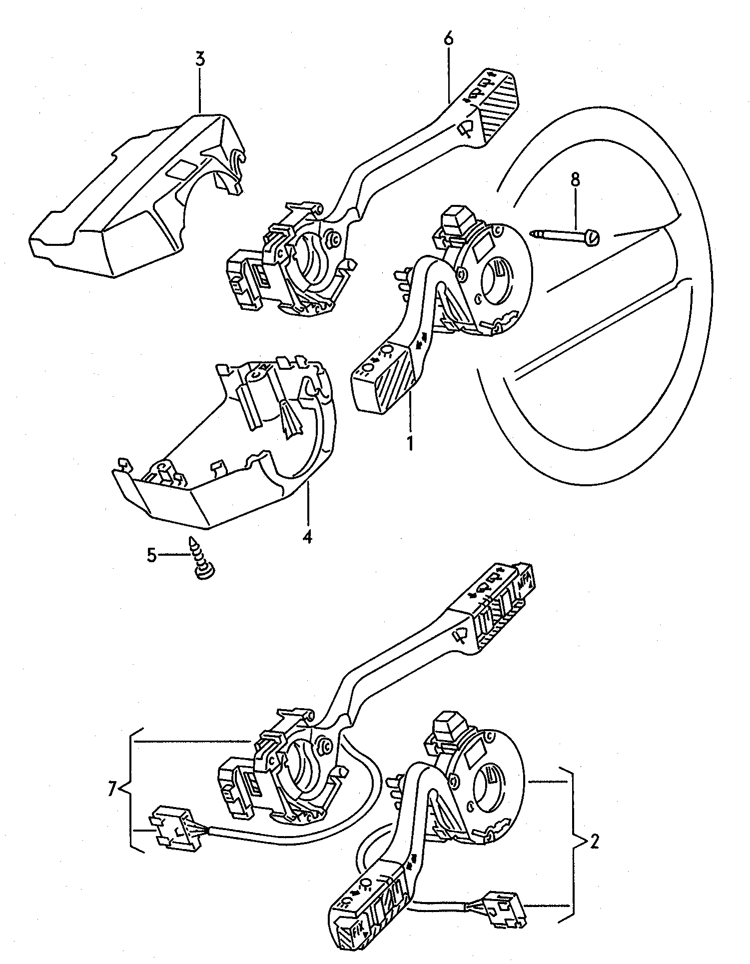 VW 535 953 519 A - Stikla tīrītāja slēdzis onlydrive.pro