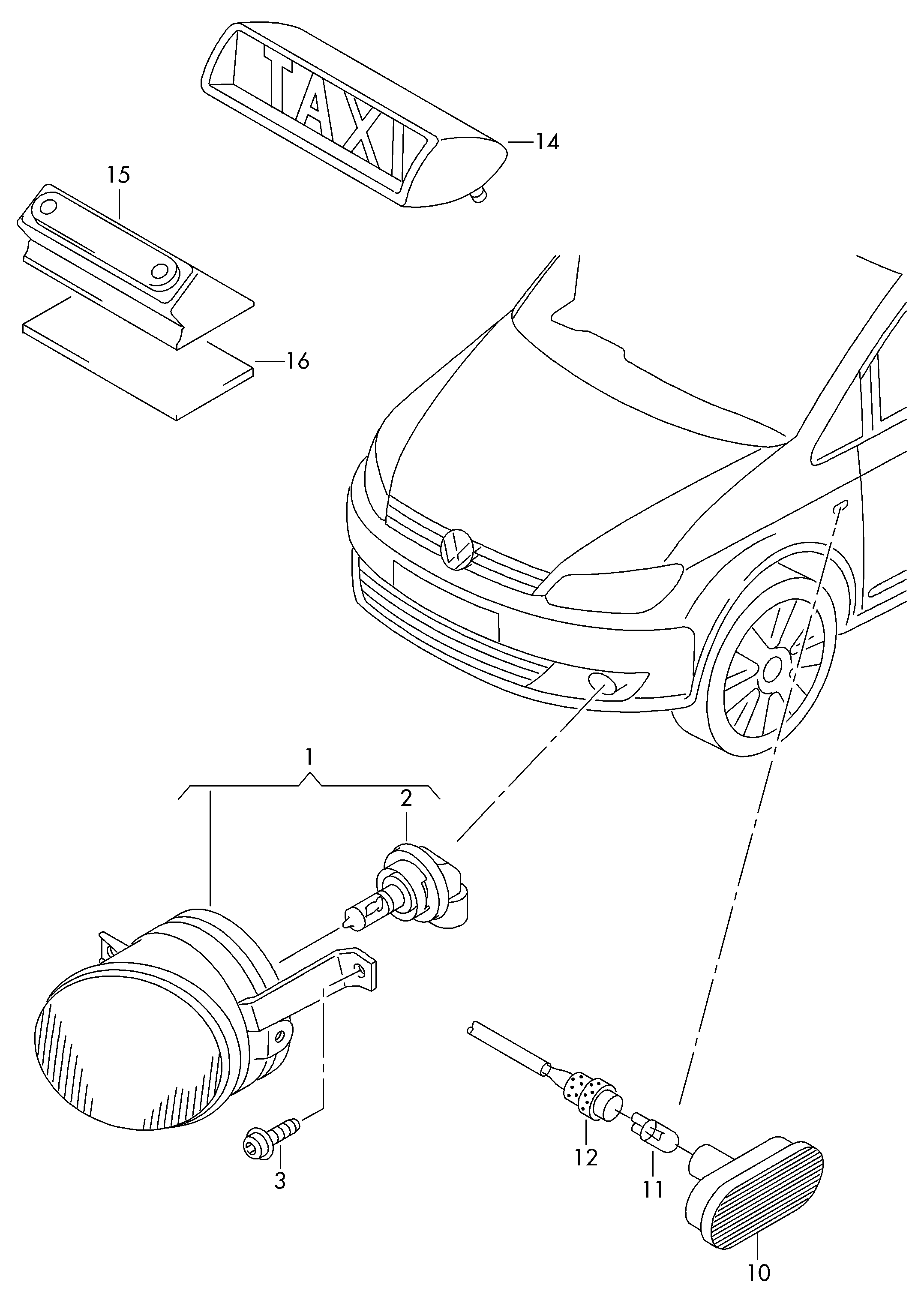 Seat 5K0941699F - Fog Light onlydrive.pro