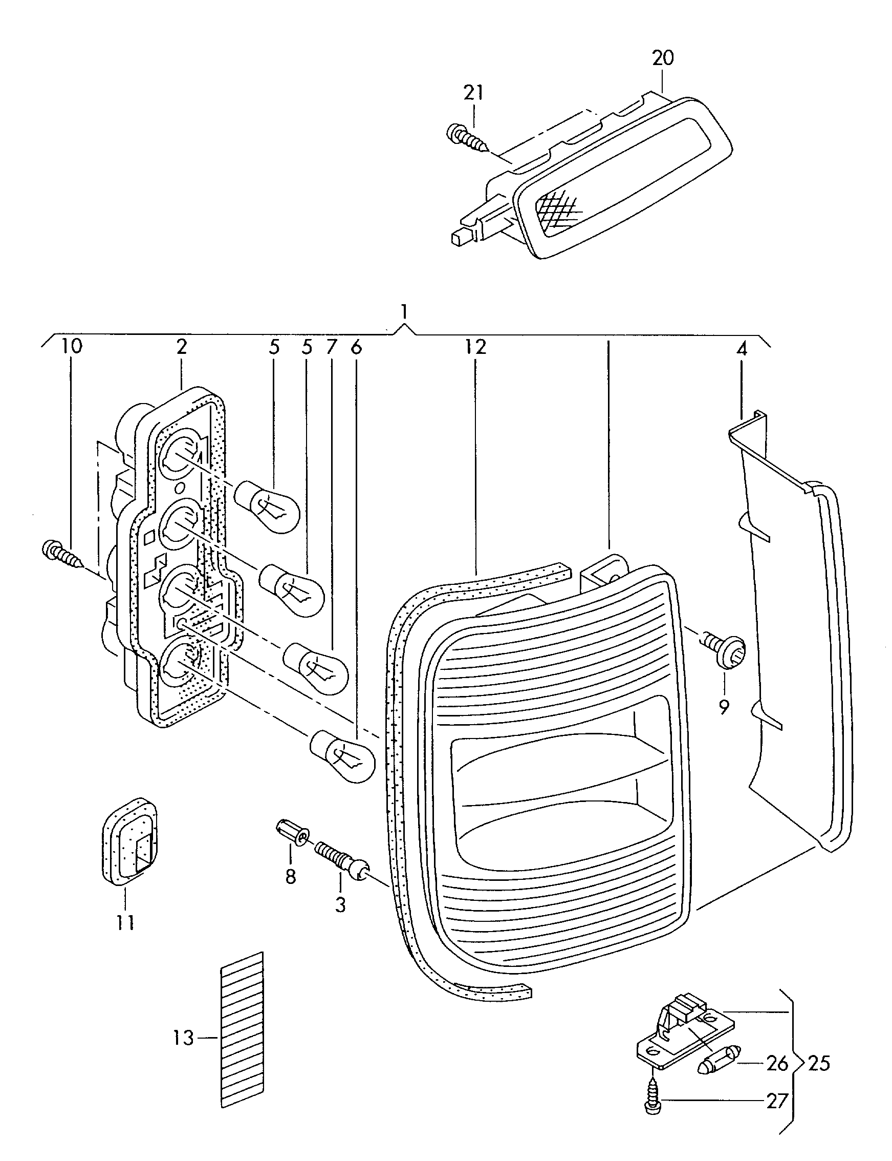 VW 2K0-945-087-G - Lisäjarruvalo onlydrive.pro