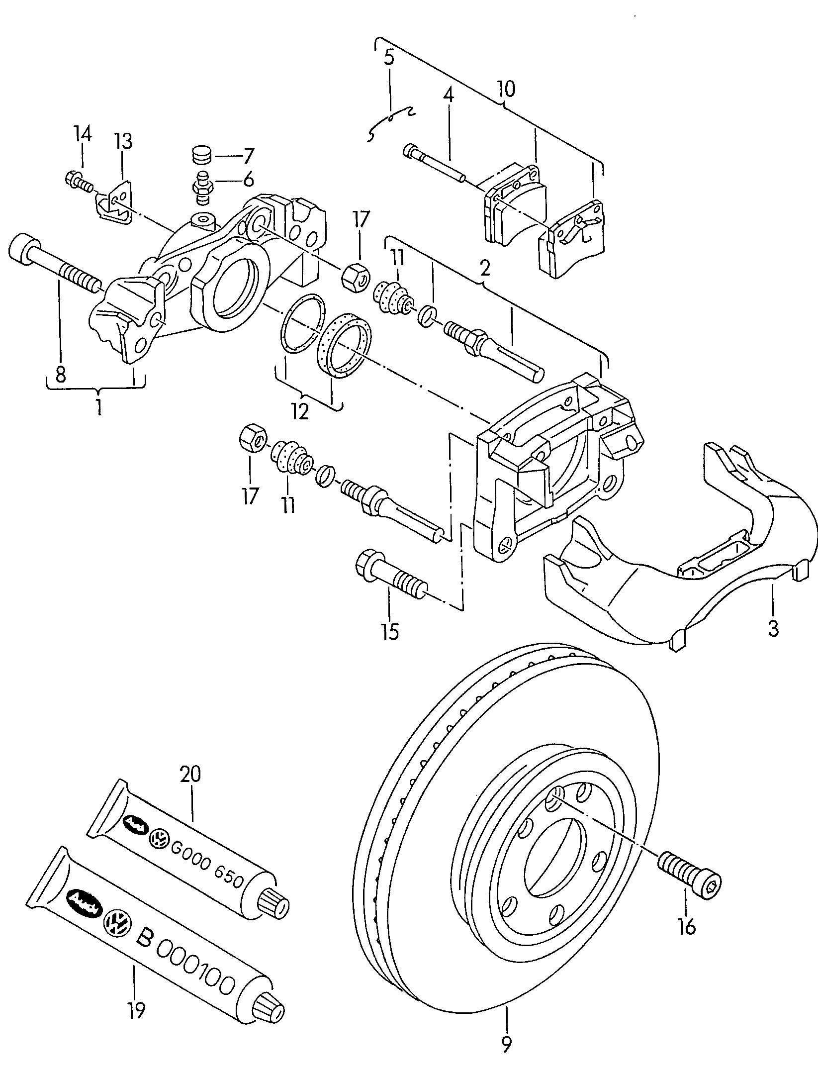 VAG 701 698 151 H - Jarrupala, levyjarru onlydrive.pro