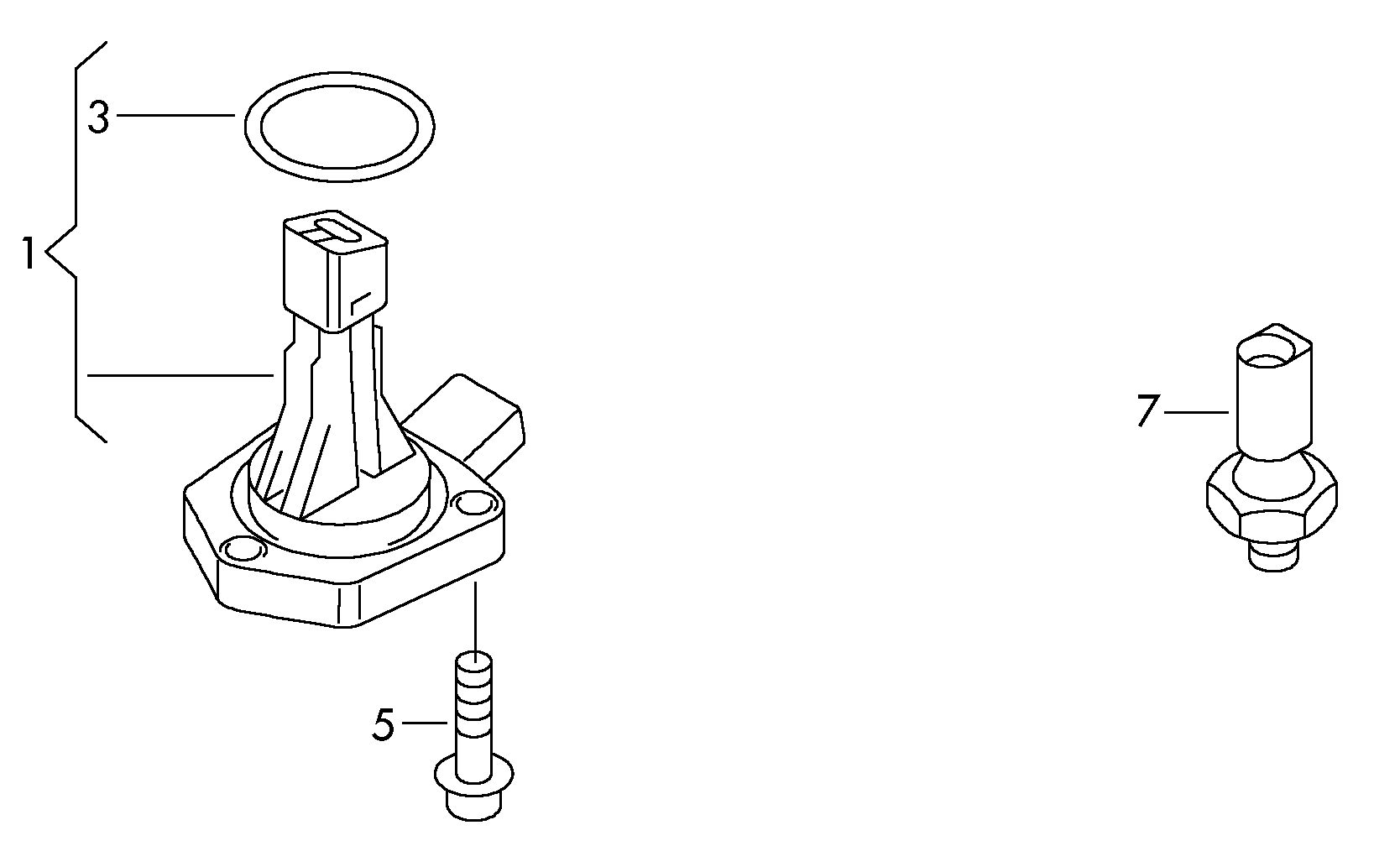 VW 03C907660G - Sensor, engine oil level onlydrive.pro