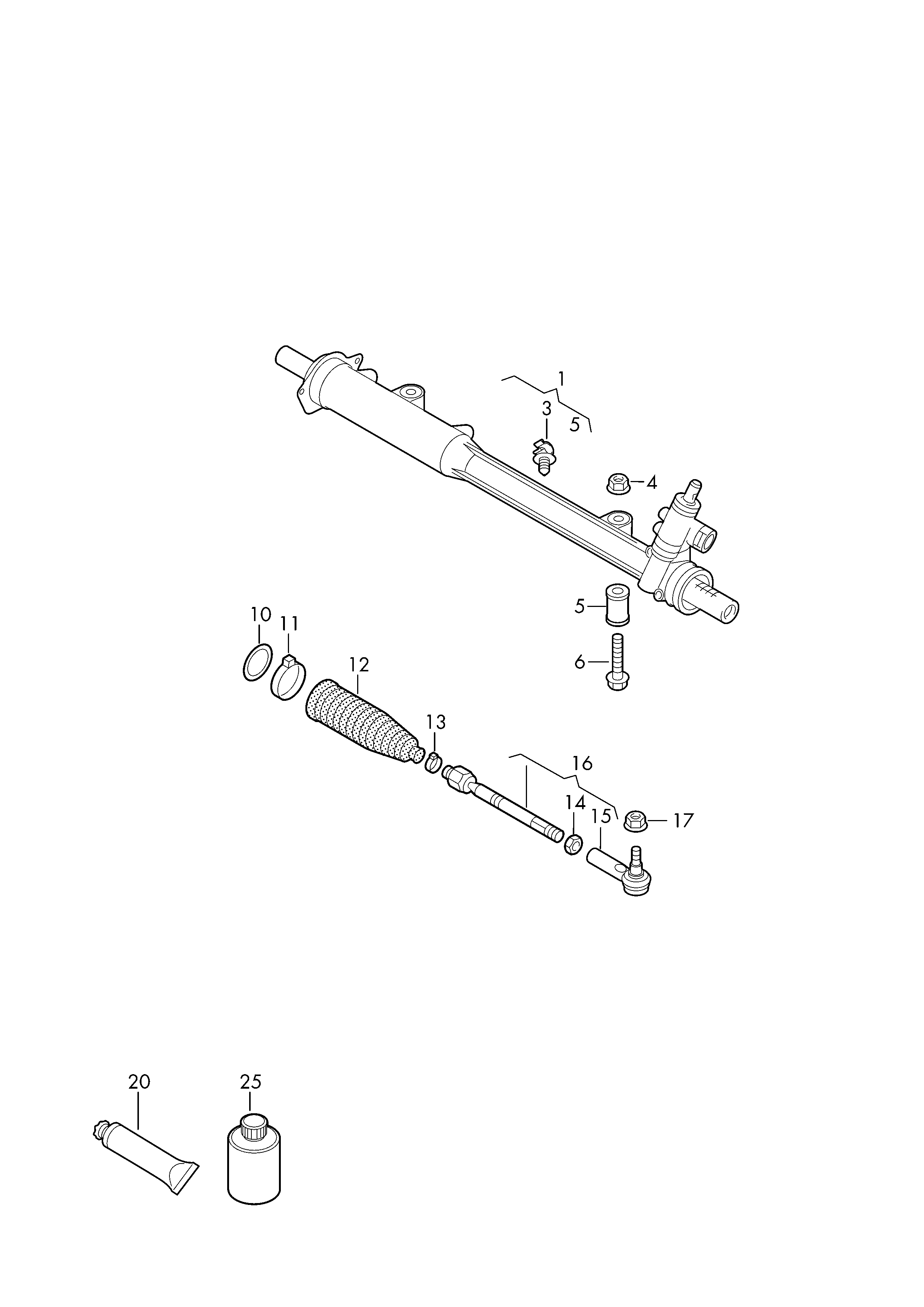 VAG 2H0419803 - Inner Tie Rod, Axle Joint onlydrive.pro