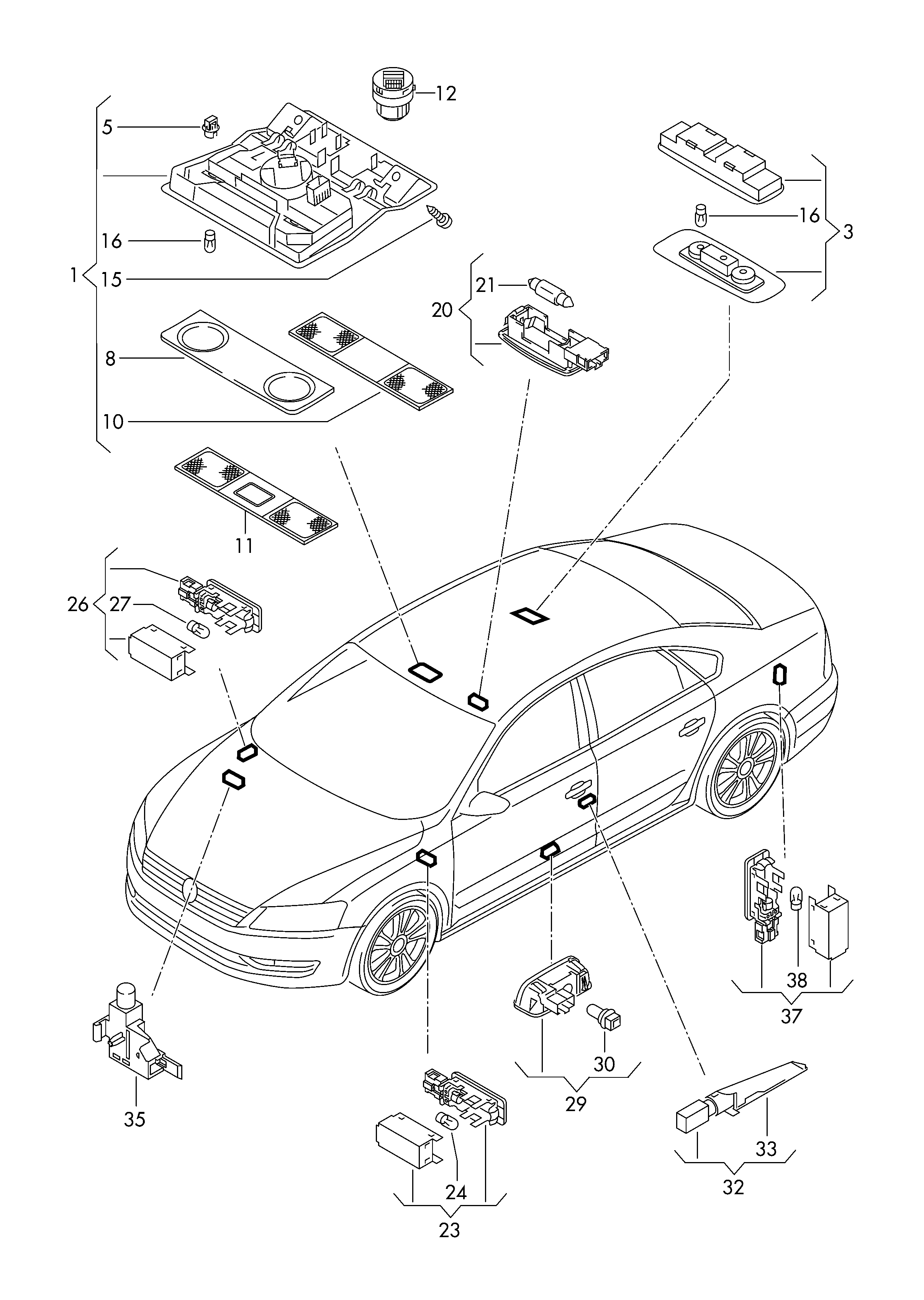 VAG 1K0947125H - Diffusor lens onlydrive.pro