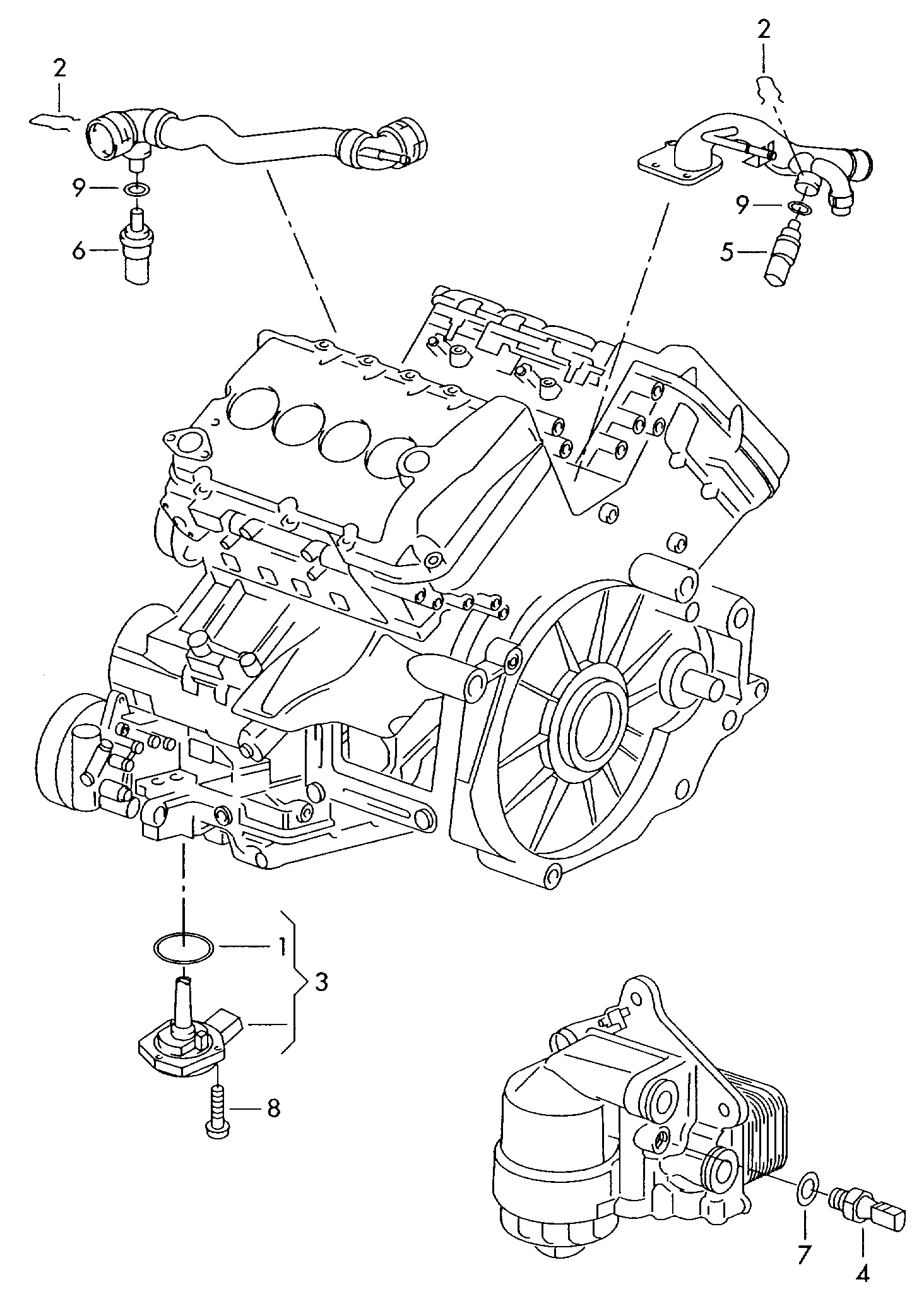 Seat 06A 919 501 A - Tunnistin, jäähdytysnesteen lämpötila onlydrive.pro