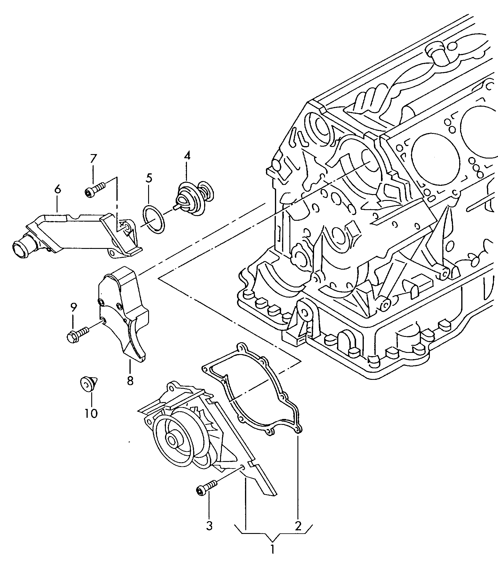 Skoda 077 121 113 D - Coolant thermostat / housing onlydrive.pro