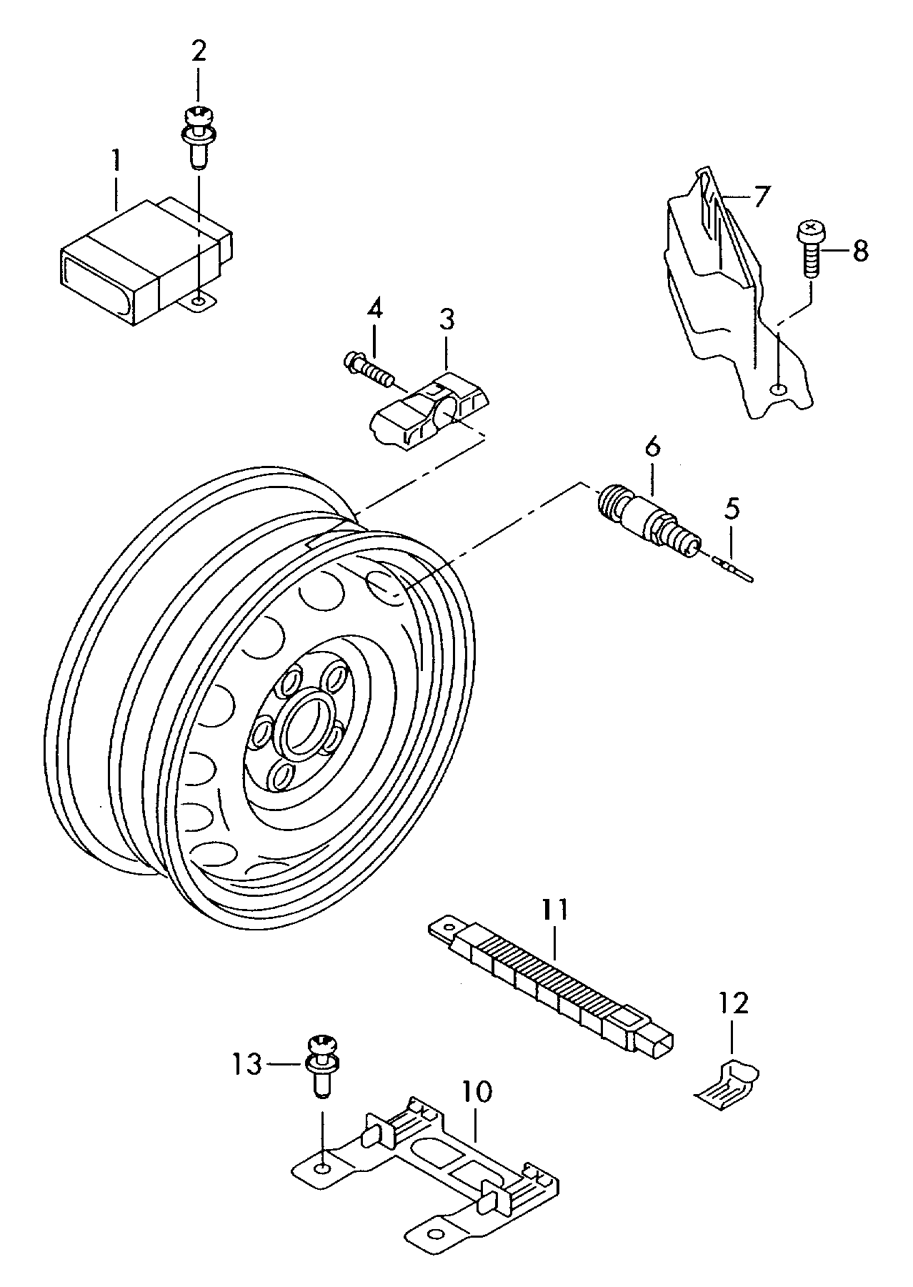 Seat 7L0907275B - Wheel Sensor, tyre pressure control system onlydrive.pro