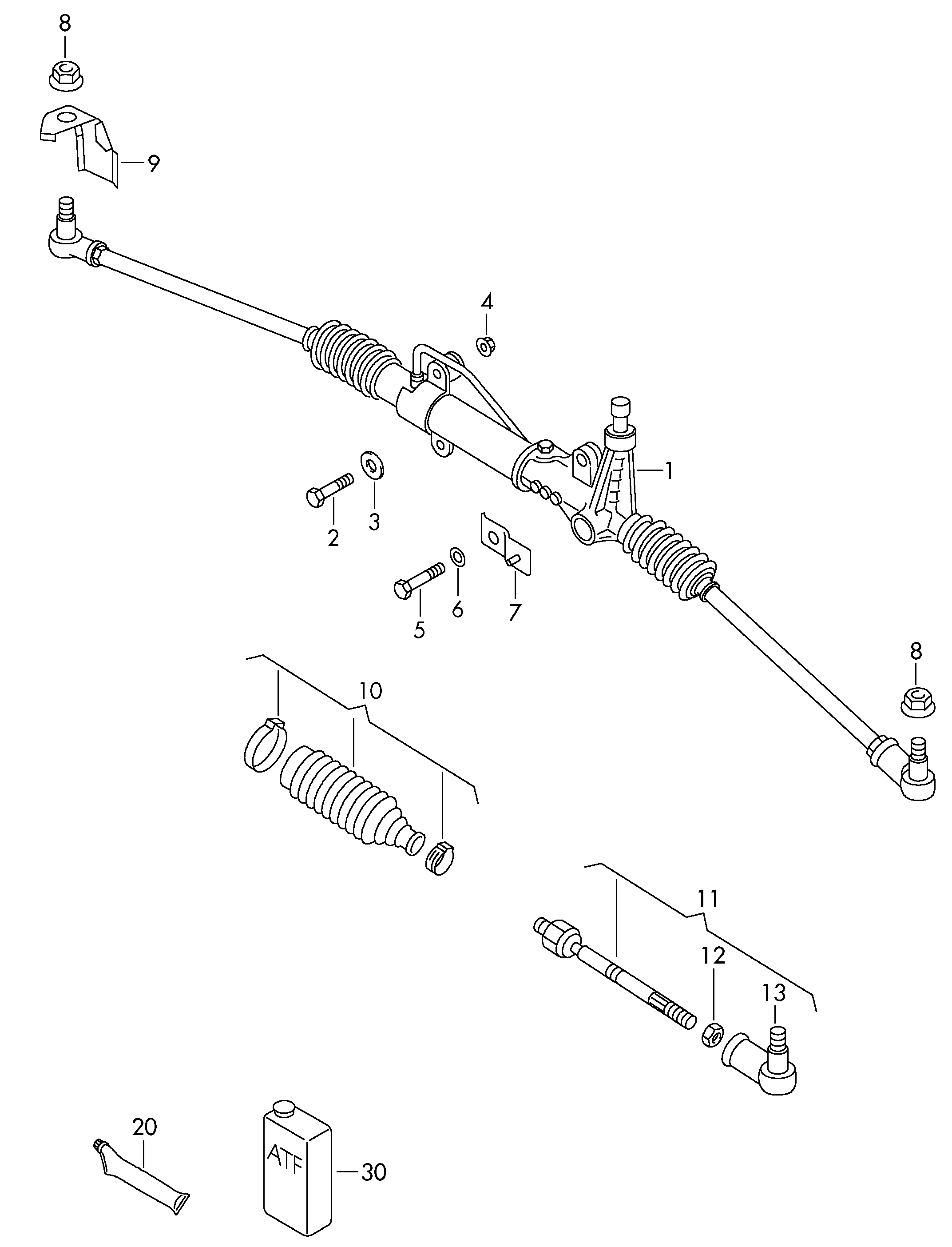 VW 2D0422803 - Inner Tie Rod, Axle Joint onlydrive.pro