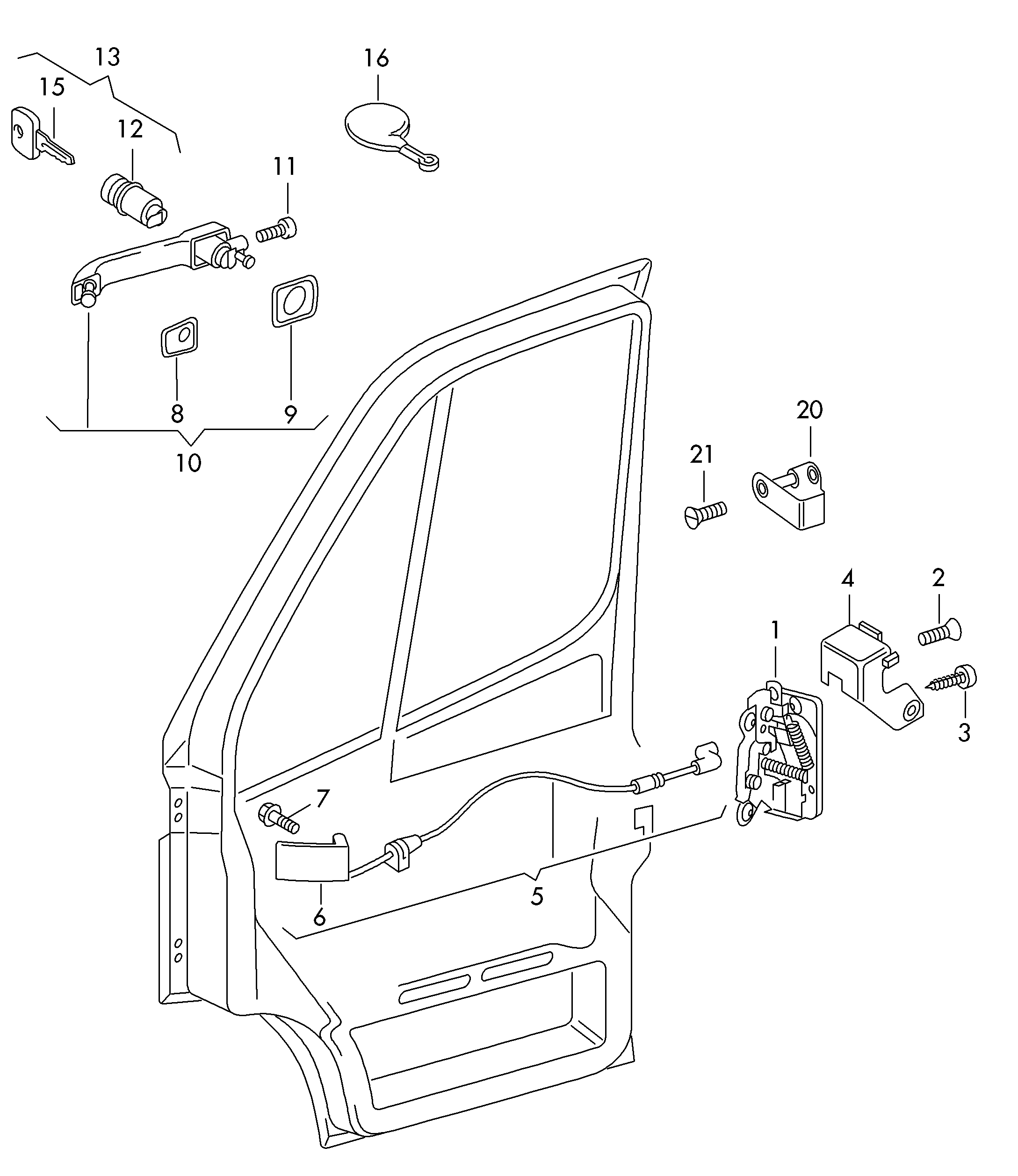 VAG 2D0 837 205 - Door Handle onlydrive.pro