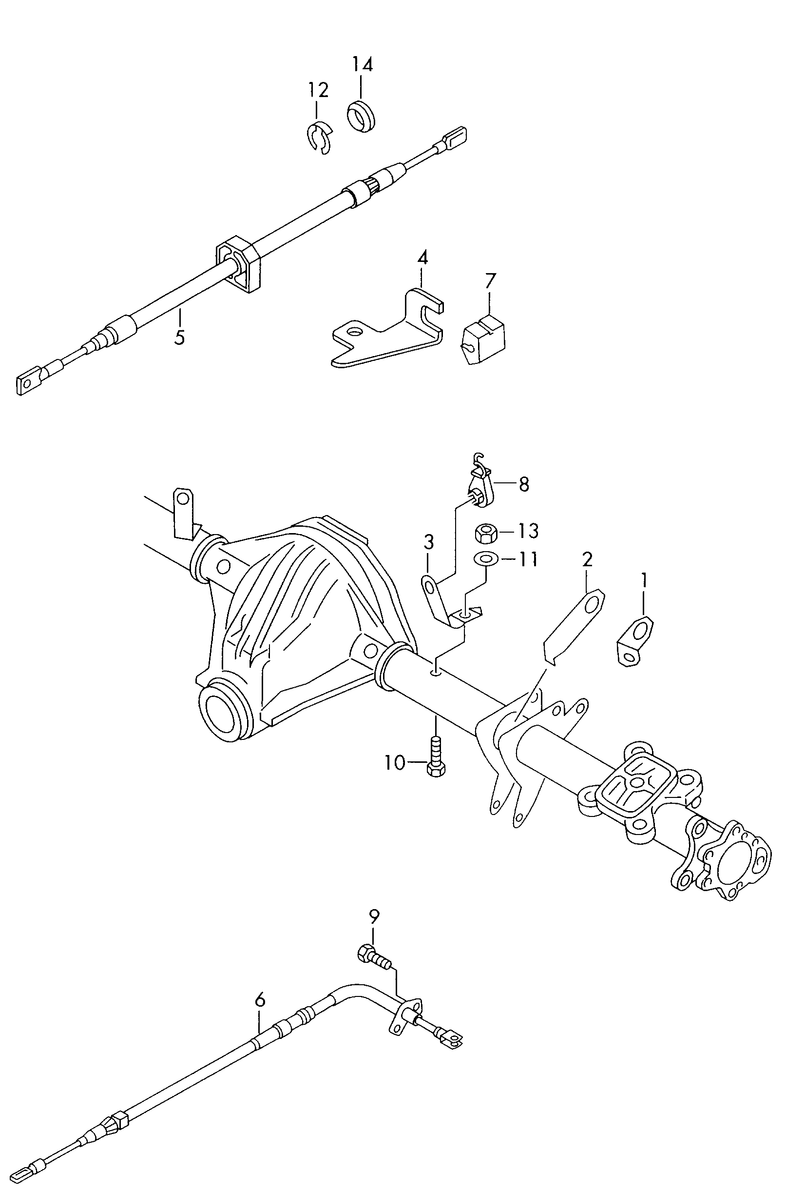 Seat 2D0609721A - Vaijeri, seisontajarru onlydrive.pro