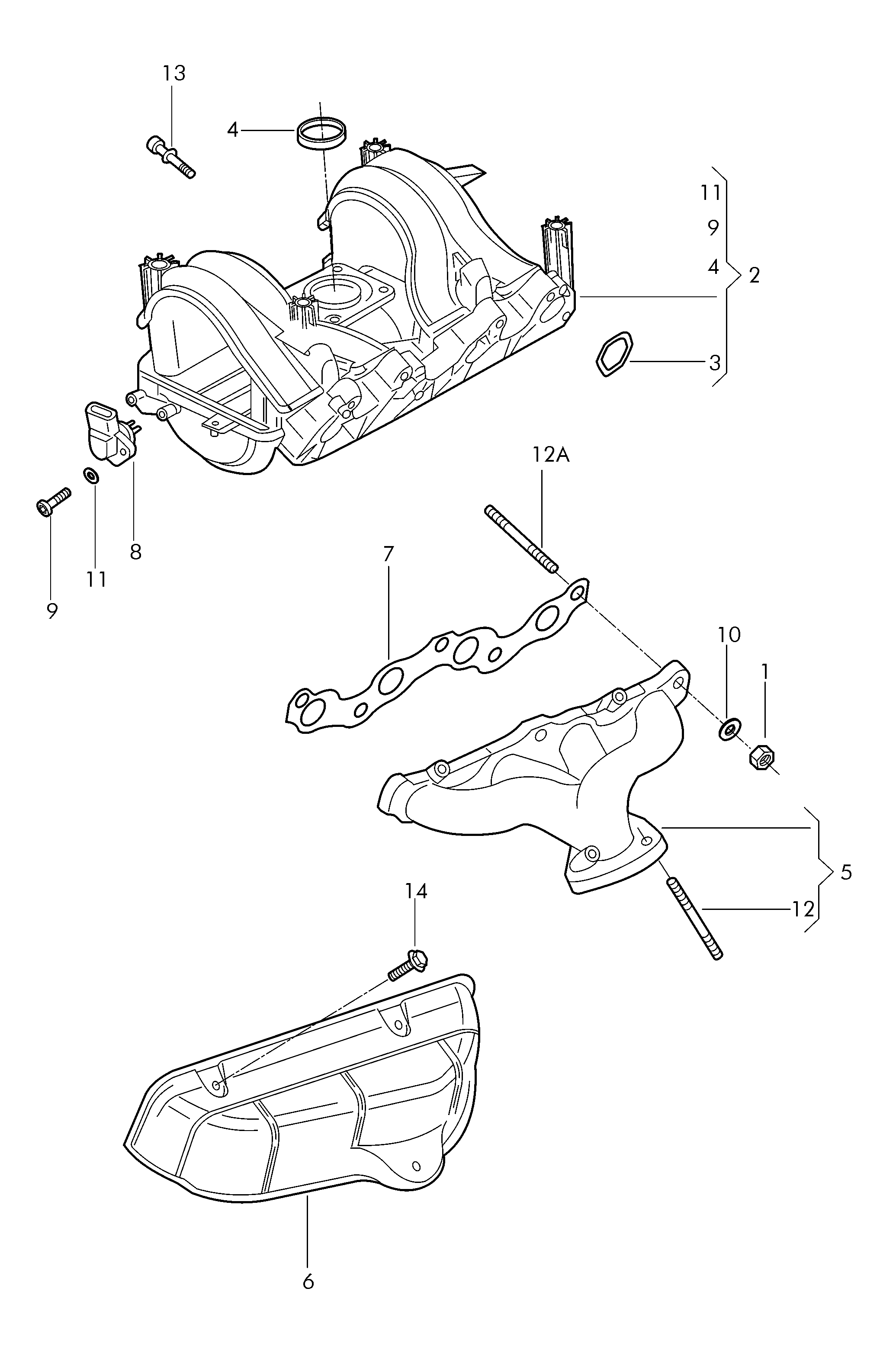 VW 030 253 039K - Gasket, exhaust manifold onlydrive.pro