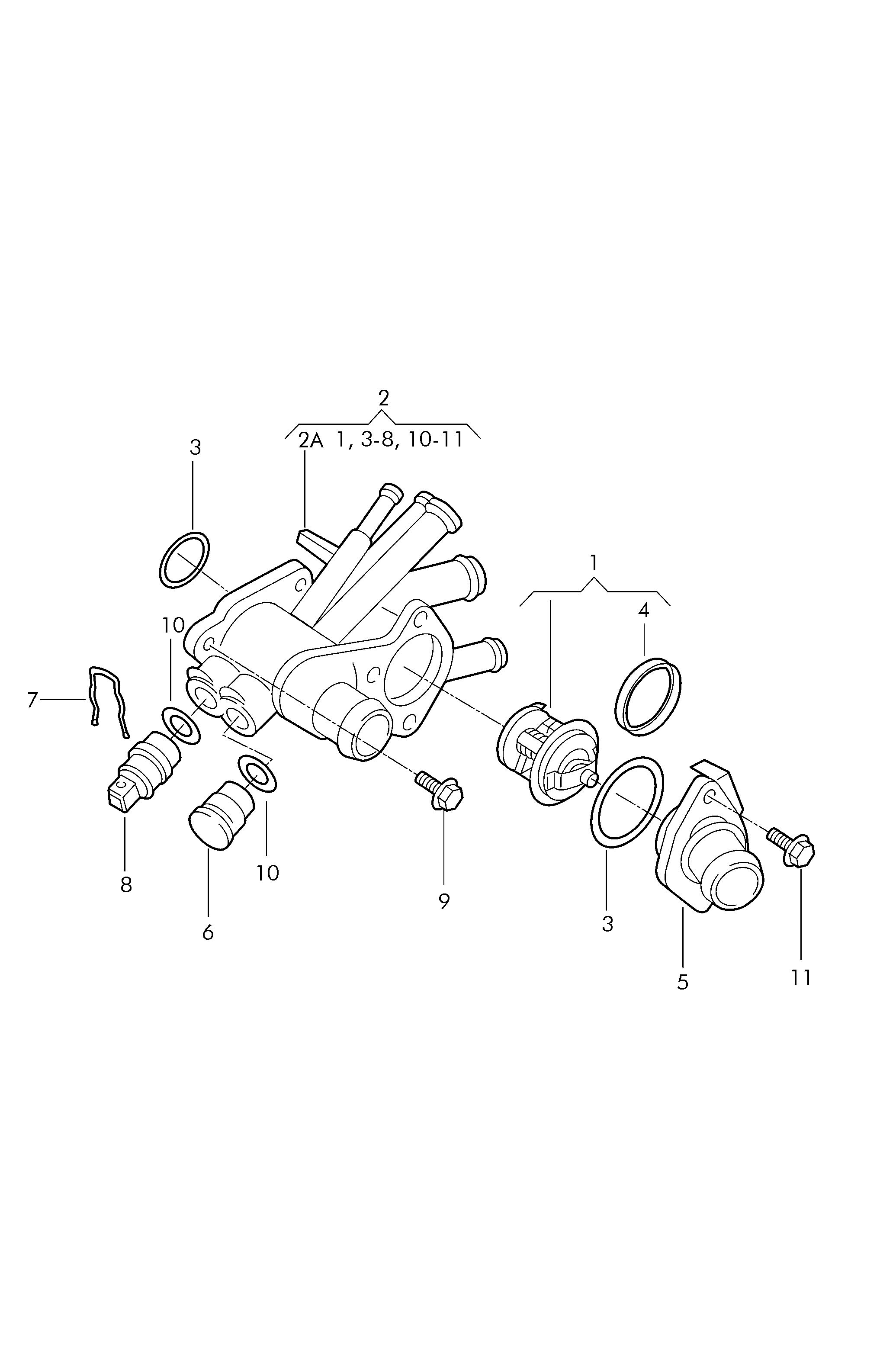 VW 032121110C - Termostats, Dzesēšanas šķidrums onlydrive.pro