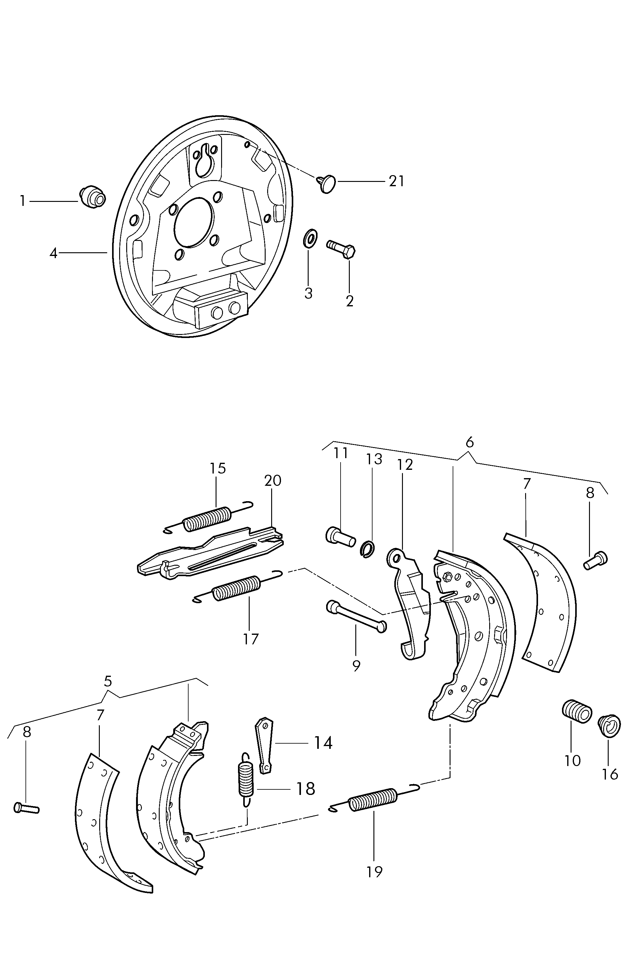 Seat 3096095271 - Комплект тормозных колодок, барабанные onlydrive.pro