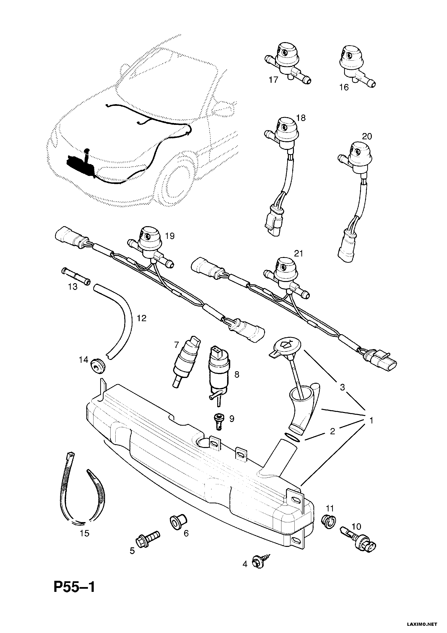 Opel 14 50 184 - Vandens siurblys, priekinio stiklo plovimas onlydrive.pro