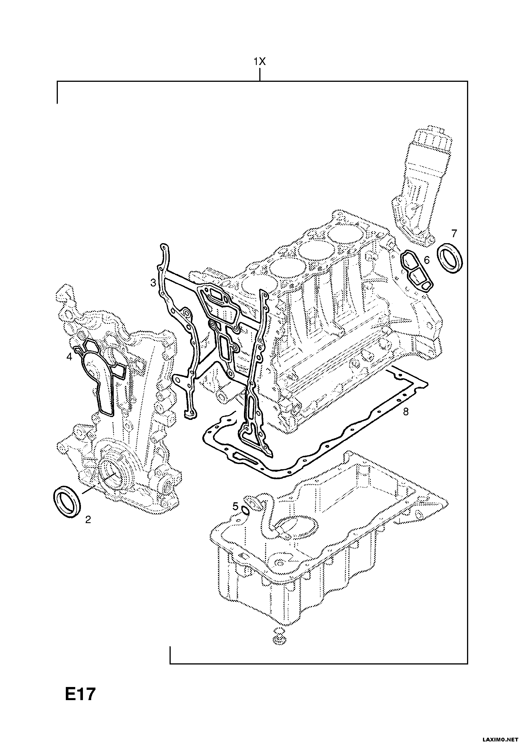 Opel 16 06 596 - Tiivistesarja, kampikammio onlydrive.pro