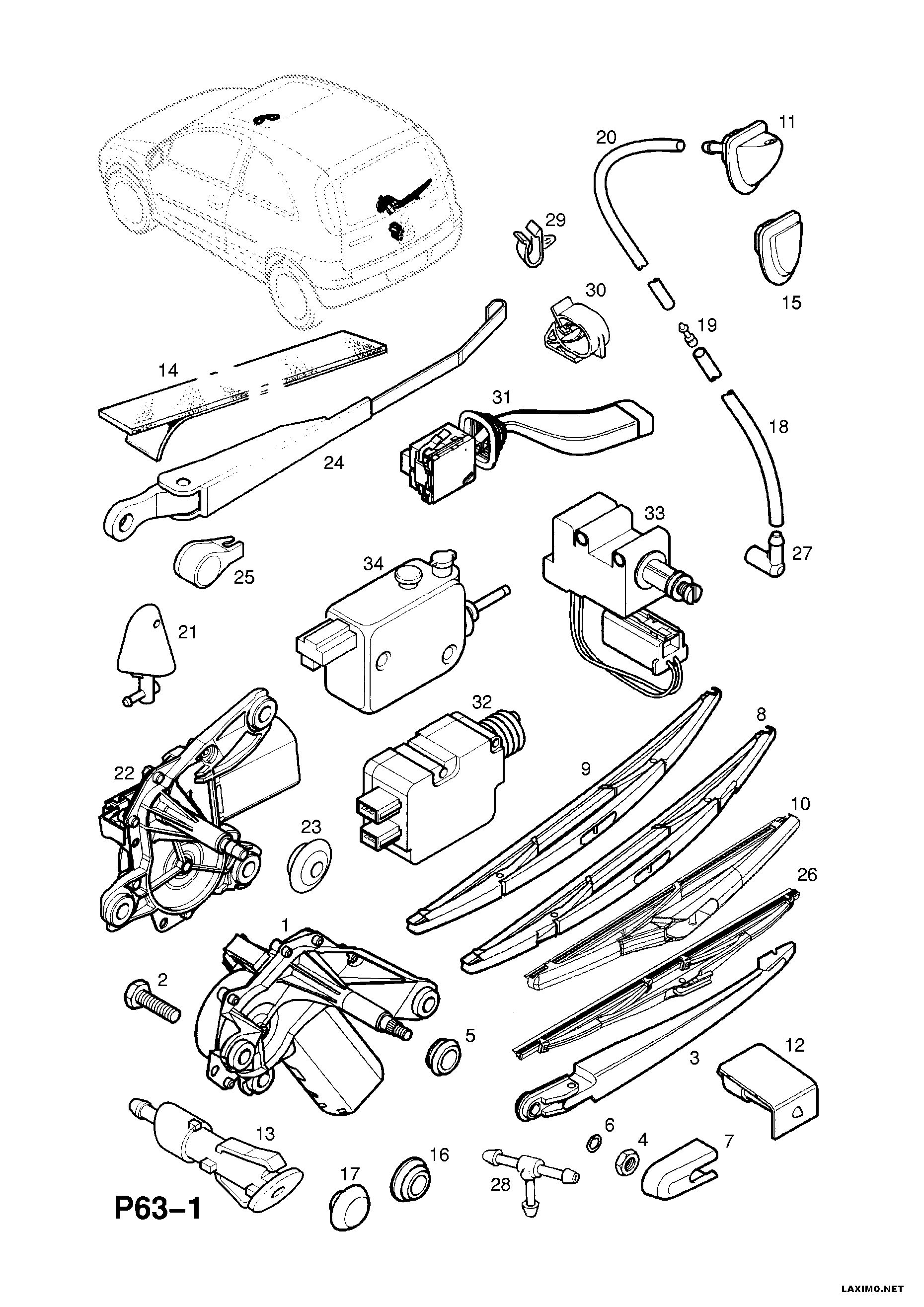 Opel 62 72 301 - Valytuvo gumelė onlydrive.pro