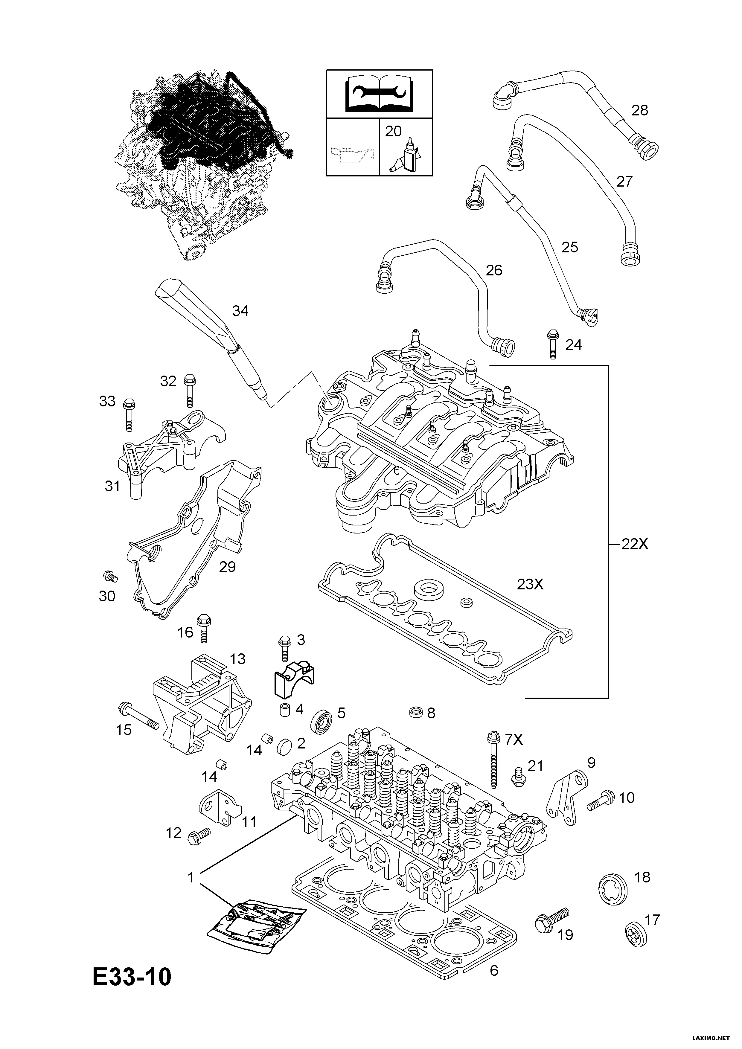 Opel 44 03 869 - Blīve, Motora bloka galva onlydrive.pro