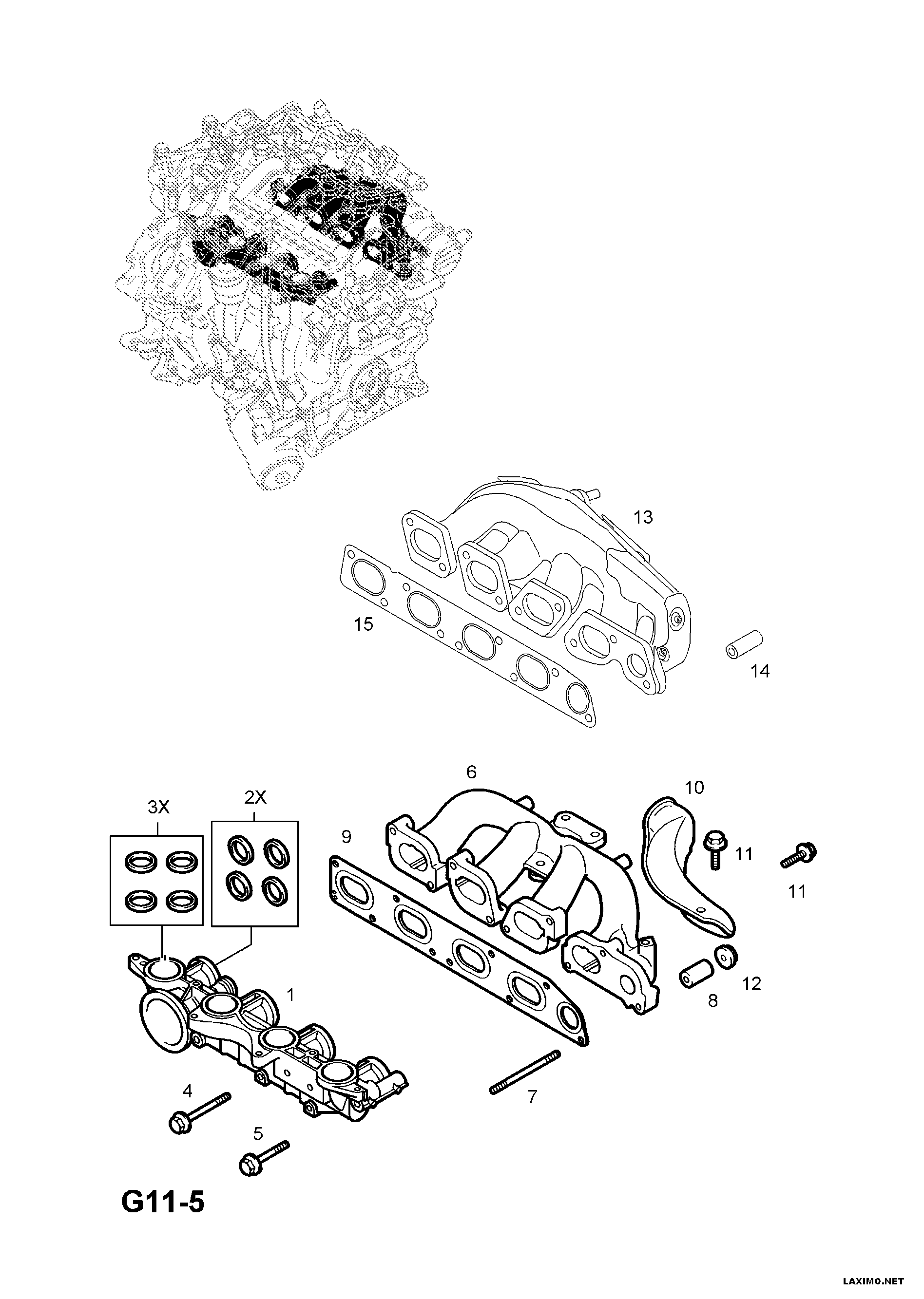 Opel 44 31 934 - Blīve, Izplūdes kolektors onlydrive.pro