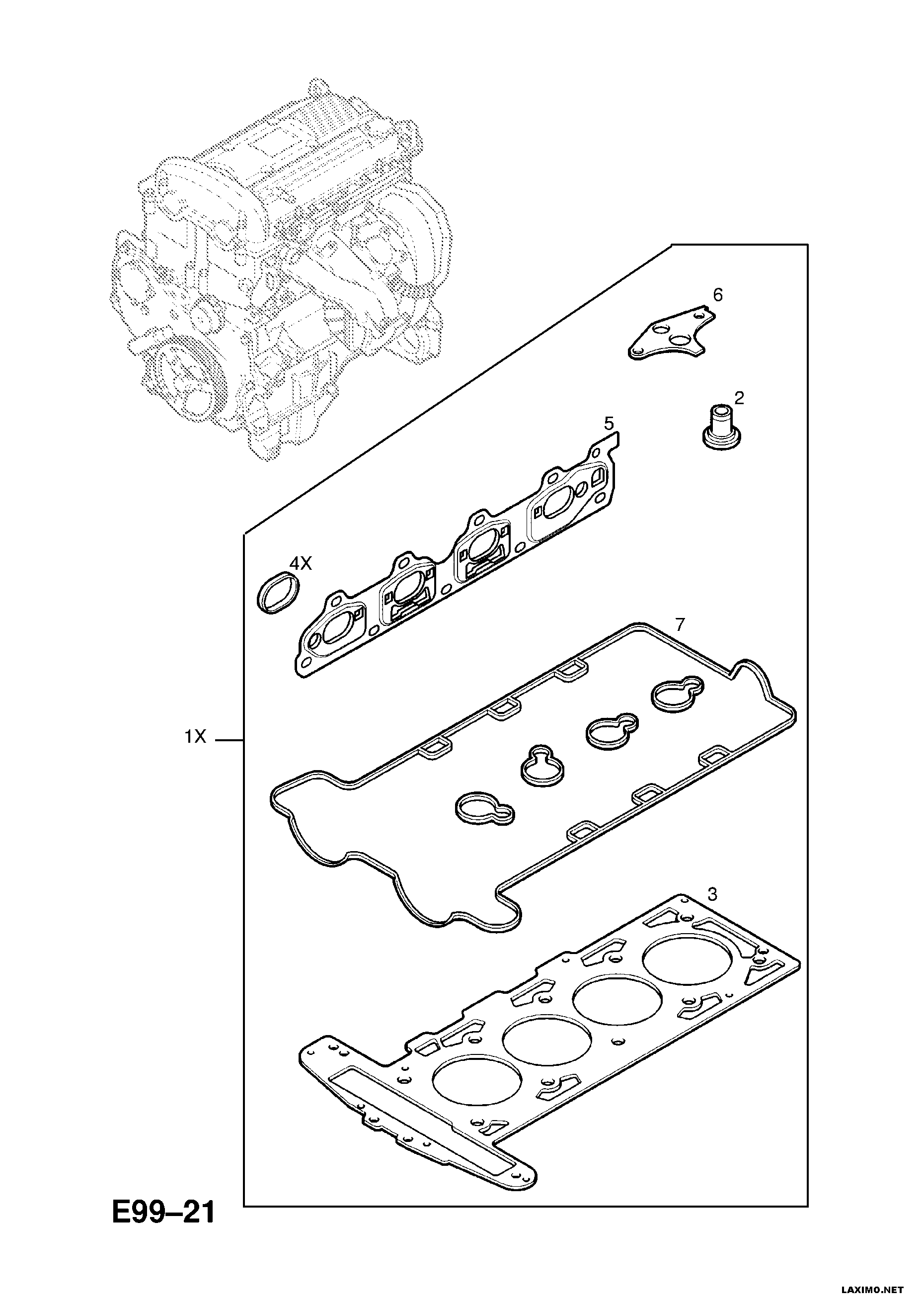 Opel 6 07 494 - Z22se[l61] petrol engine - engine gasket sets: 1 pcs. onlydrive.pro