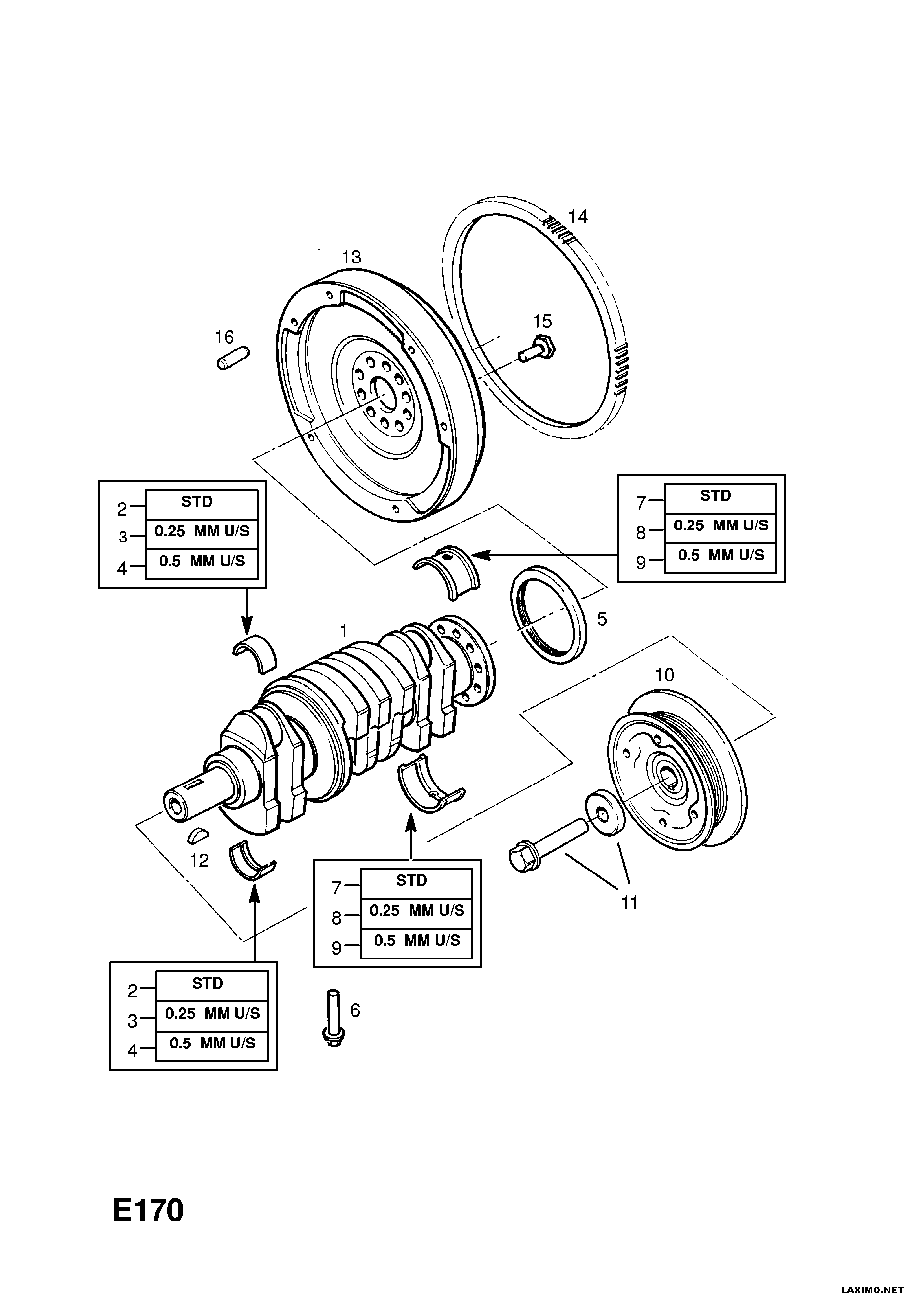 Opel 6 14 411 - Belt Pulley, crankshaft onlydrive.pro